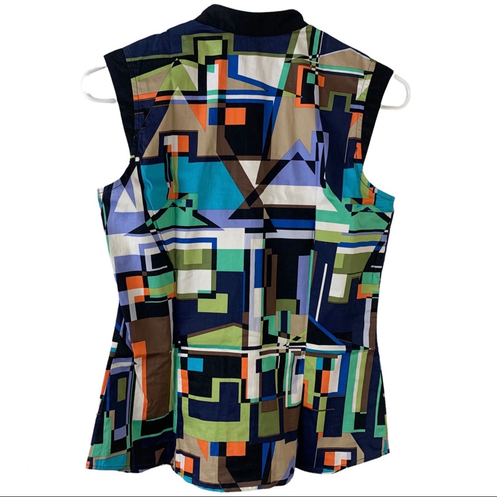 Etcetera Multicolor Button Down Sleeveless Women’… - image 3